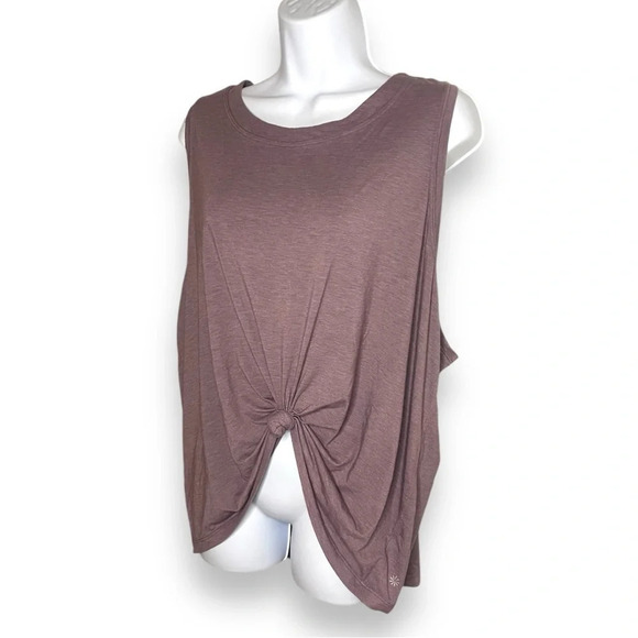 Athleta Tops - Athleta Women’s 3X Purple Knot-Front Sleeveless Tank Top